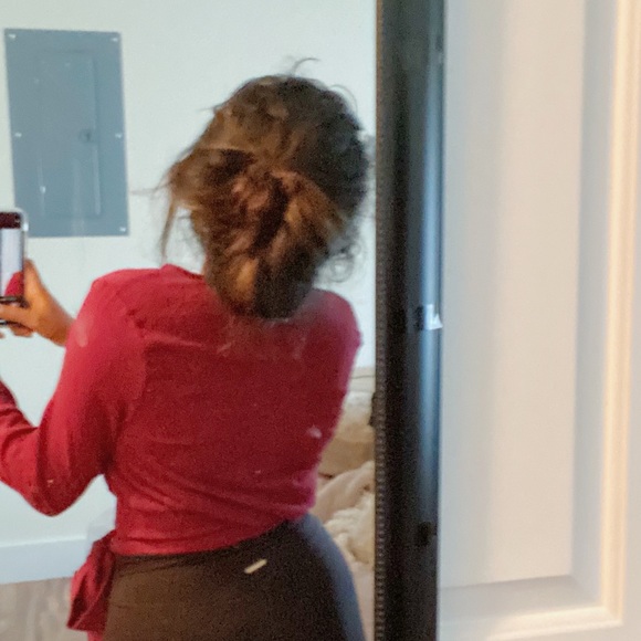 Red Wrap Top - Picture 4 of 4